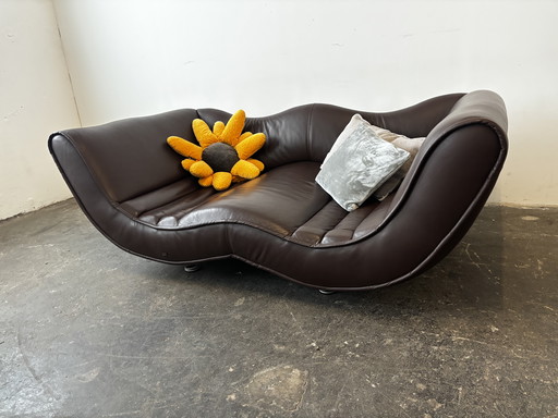 Bretz Laola XXL designer sofa couch, brown leather, excellent condition!