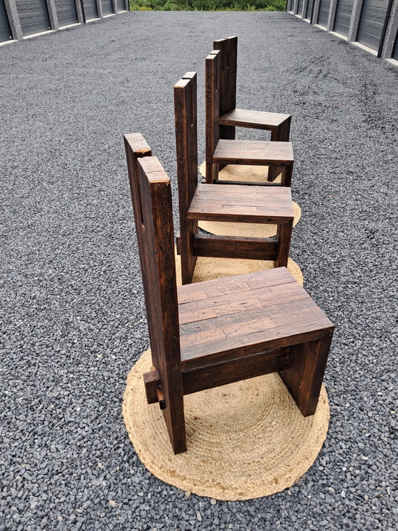 Image 1 of 4 brutalisme stijl stoelen