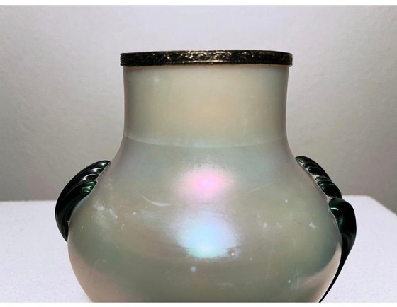 Vase Art Nouveau antique de Bohême, Kralik ou Loetz – Sculptures en verre, Glass (photo 7 of 8)