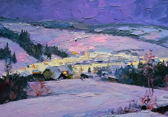 Image 1 of Winter Evening in the Mountains