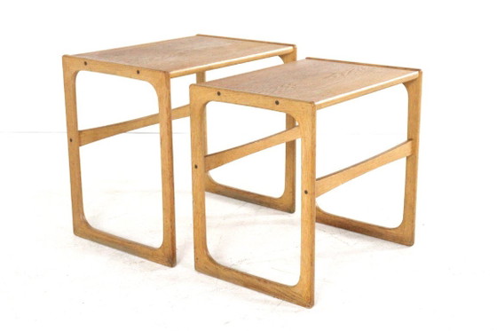 Set di 2 tavolini impilabili vintage in rovere, stile danese Mimiset – Wood (photo 18 of 20)