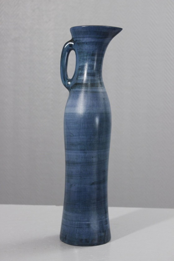 Image 1 of Jean De Lespinasse in Nice - Large pitcher decorated with a mandolin player, 1950s