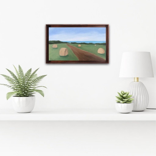 Öl auf bespanntem Keilrahmen 46x27cm.