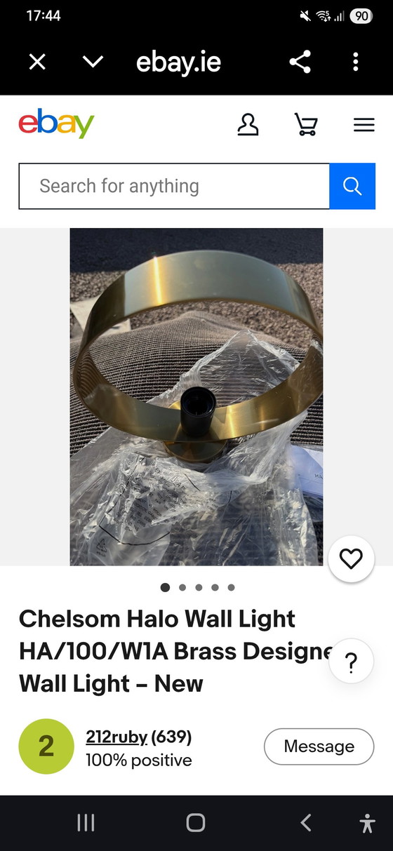 Image 1 of Chelsom halo wall lamp
