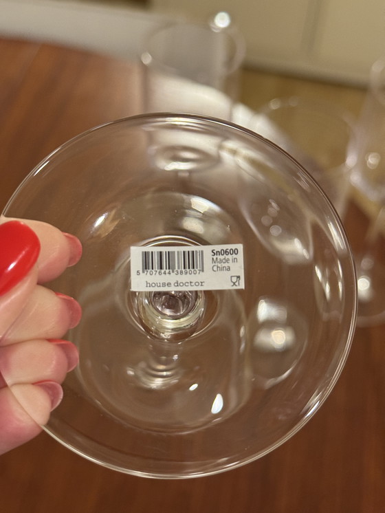Image 1 of Set di 4 bicchieri da vino House Doctor - design minimalista - vetro trasparente