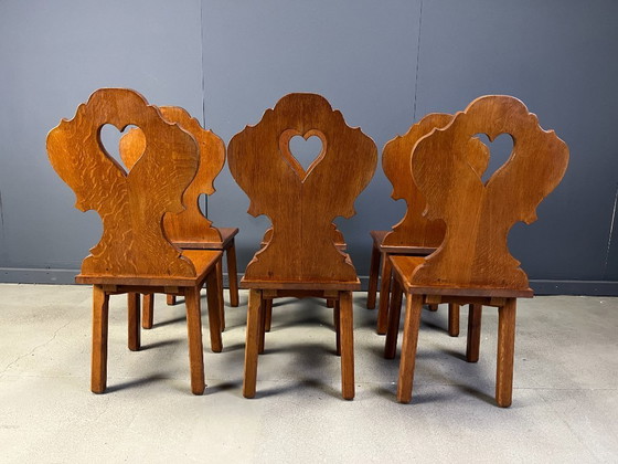 Image 1 of Vintage brutalist heart shaped chairs, 1960s
