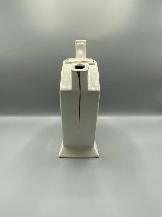 Ivory Porcelain Coffee Pot – Hand-Painted Rose Decor – Cambas Saint-Amand – Decorative Objects, Art Deco (photo 4 of 6)