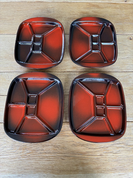 Image 1 of Vintage Duitse Fondue borden