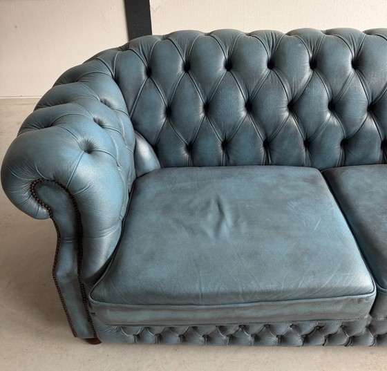 Divano tre posti Chesterfield Winchester Furniture – Divani 3 posti, Pelle, Vintage (photo 6 of 18)