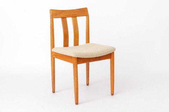 Set of 6 Vintage Danish Teak Dining Chairs by Vamdrup Stolefabrik, Original Beige Upholstery, 1960s – Textile (photo 6 of 12)