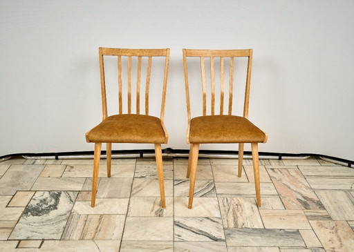 Set aus 2 Esszimmerstühlen, 1960er Jahre, Tschechoslowakei