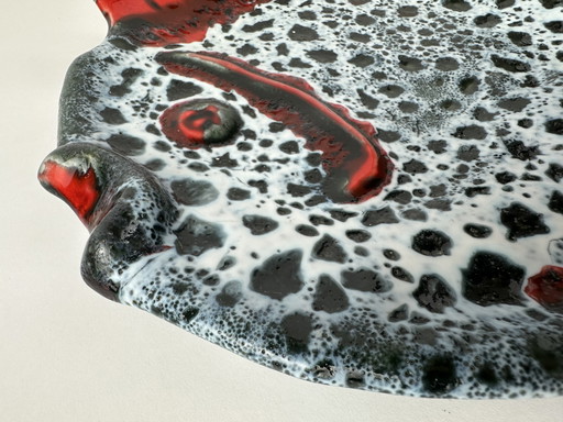 Vintage fat lava bowl - fish - Vallauris ceramics