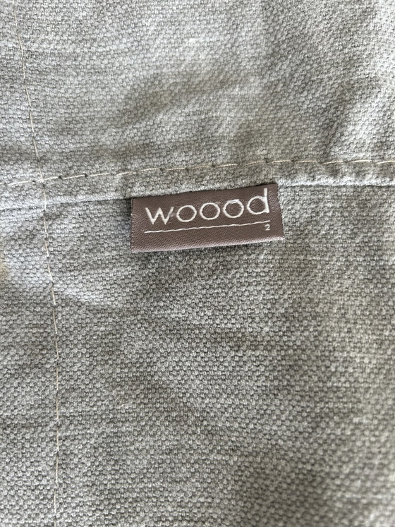 Image 1 of Sofá de tela gris claro WOOOD de 3,5 m con chaise longue a la izquierda