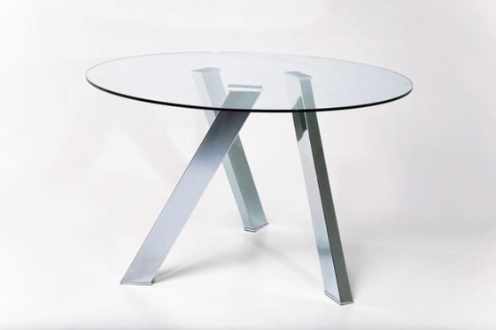 Image 1 of KARE DESIGN round dining table, glass, 120 cm