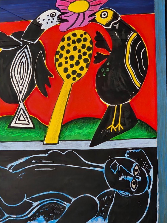 Image 1 of Corneille - Oiseaux en fete II - Venus - Signed - 2001