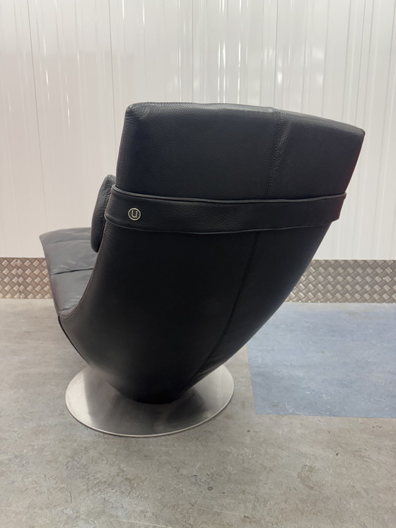 Image 1 of Italiaans design Natuzzi Lederen stoel loungestoel fauteuil