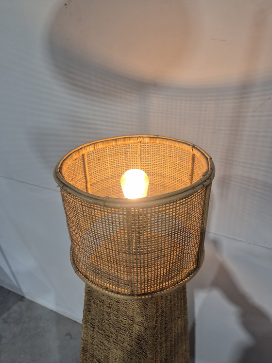 Image 1 of Vintage Japandi rope floor lamp.