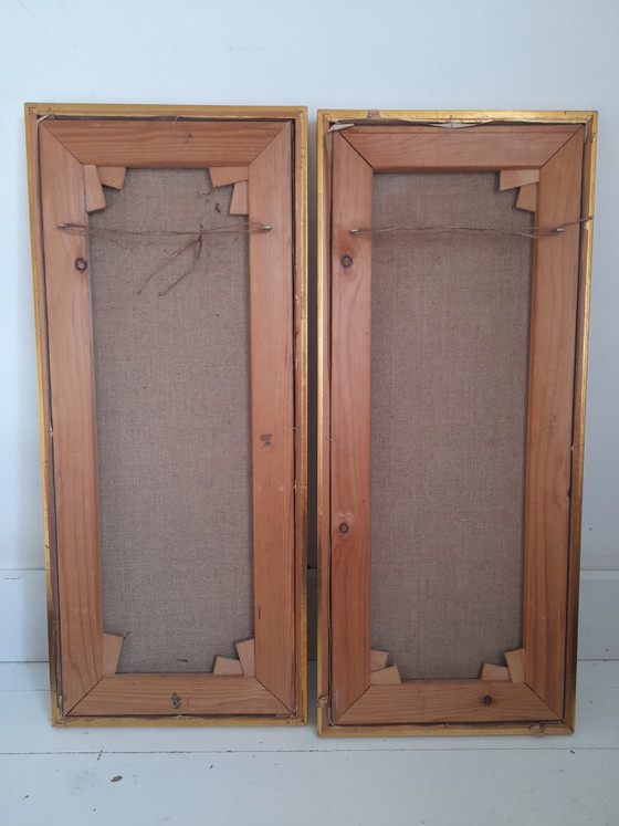 Image 1 of Pair of Danish floral paintings signed Allan Karms