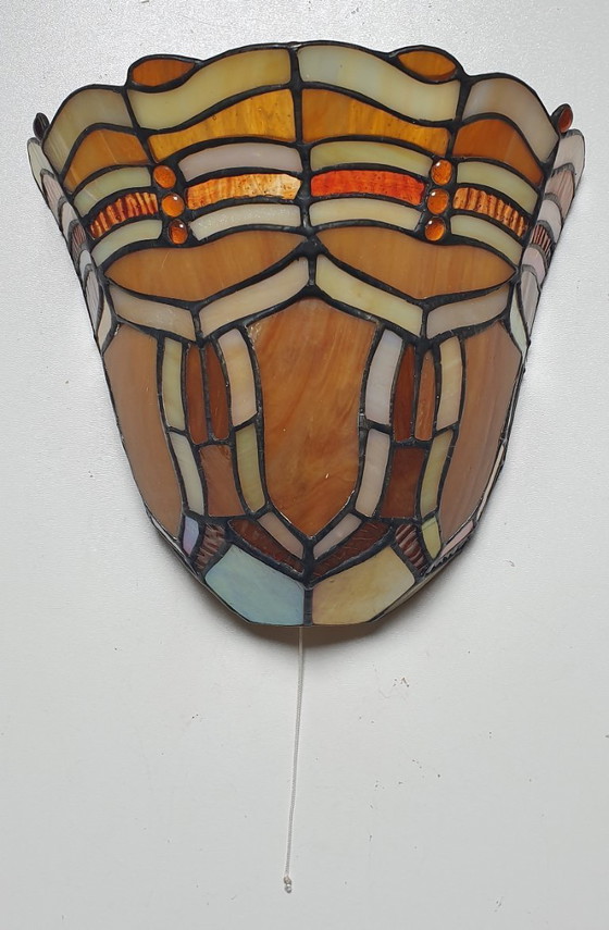 Image 1 of Massive tiffany wandlamp met originele doos.