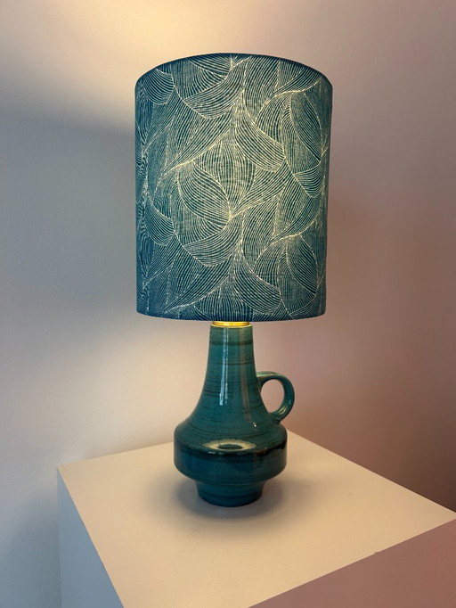 Snoerloze upcyclede keramieken vaaslamp van Carstens Tönnieshof, West-Duitsland, 1950