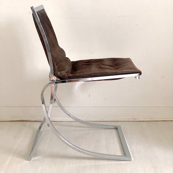 Image 1 of Vintage Italiaanse designstoel uit de jaren 70.