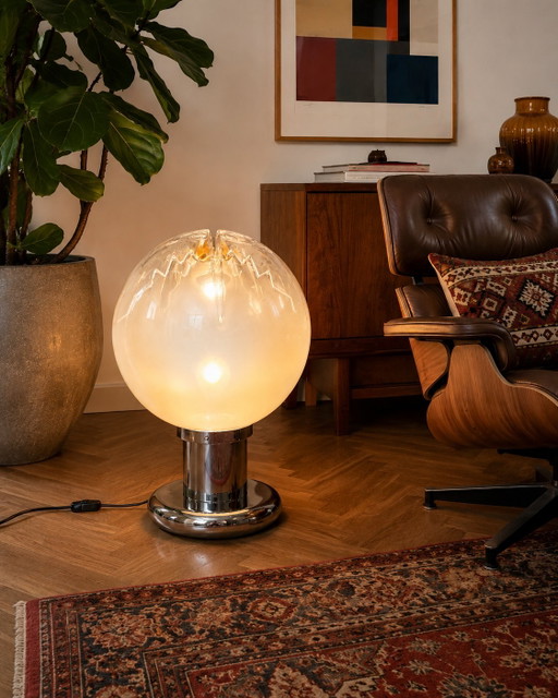XXL Murano Table Lamp Attributed to Toni Zuccheri for AV Mazzega 70s