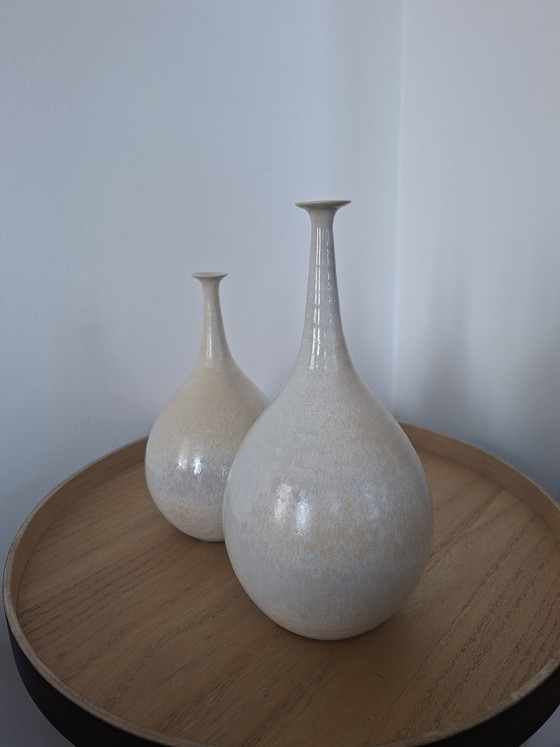 Image 1 of Titel: Prachtige set Gubbels Helden vazen - Mid Century - Model 902 - Puntgaaf