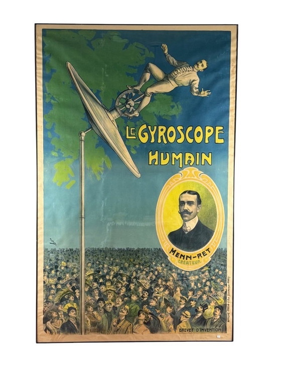 Image 1 of Candido Aragonez De Faria, Le Gyroscope Humain, Affiche originale, c. 1910