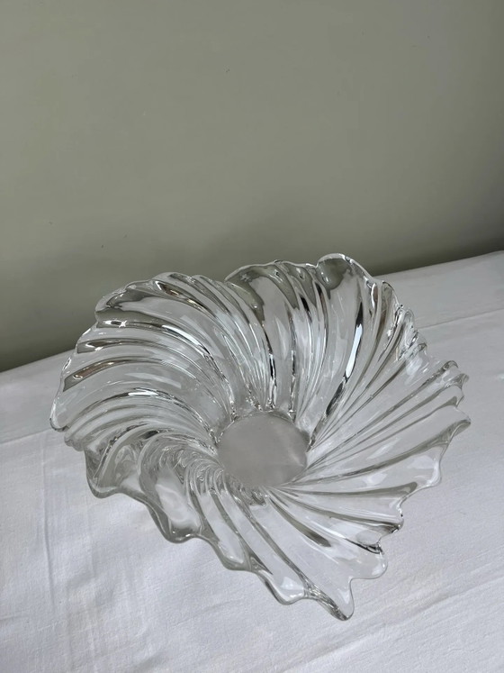 Skulpturale Schale organisches Design, Schalen, Kristall, Glas, Transparent (Foto 11 von 13)