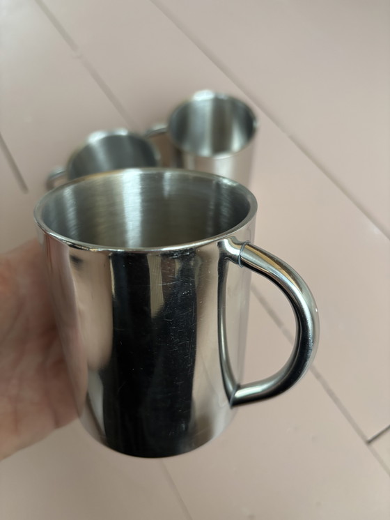 Image 1 of 3 large stainless steel mugs