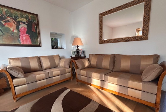 Paire de Canapés Roche Bobois Les Nouveaux Classiques (2 Places & 2,5 Places) – Canapés 2 places, Wood (photo 2 of 5)