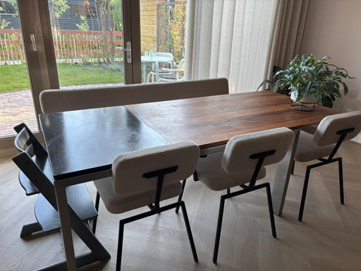 Table de salle à manger Arco Noyer (extensible)
