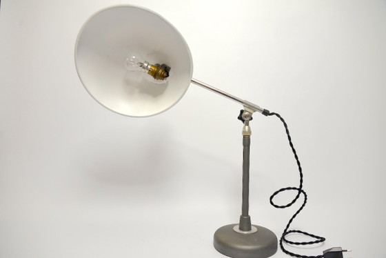 Table lamp Ferdinand Solère, 60s, Metal, Grey, Vintage (photo 2 of 12)