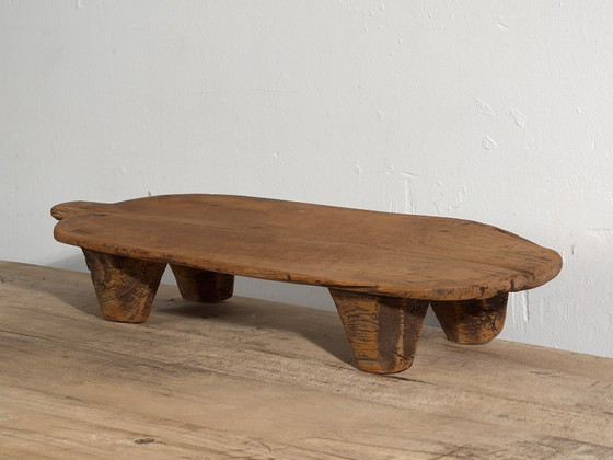 Antique pine wood side table, Central Europe, circa 1900, Coffee tables, Brown, Rustic (photo 20 of 21)