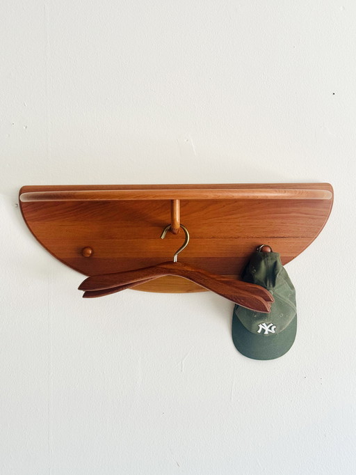 Vintage teak coat rack Danish Lysgaard möbler