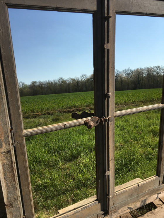 Image 1 of Getransformeerde vintage eiken spiegel