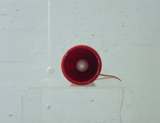 Image 1 of Lampada da tavolo rossa in pietra, stile futuristico, anni '70.