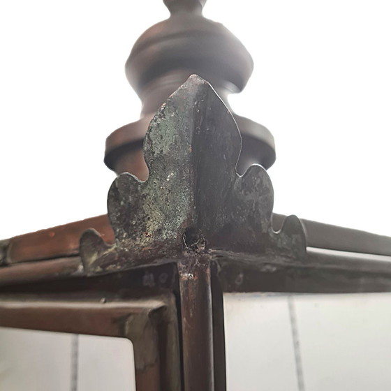 Image 1 of Ancienne lanterne anglaise en cuivre Foster & Pullen, vers 1900