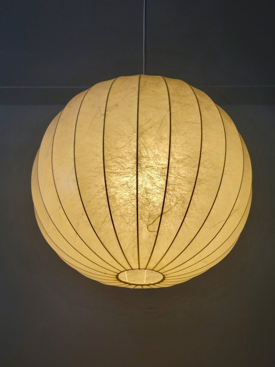Image 1 of Large Gold Lace Cocoon pendant lamp, Germany, 1960s