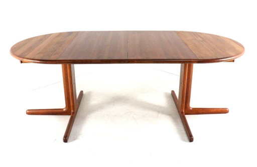 Danish 2x extendable solid teak dining table vintage – eettafels, Wood (photo 2 of 15)