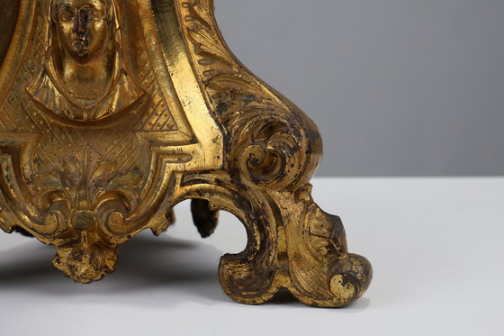 Image 1 of Grande portacandele da chiesa in bronzo e rame del XVIII secolo, Francia