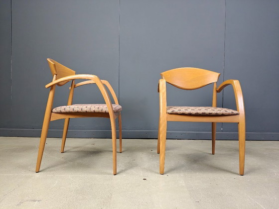 Image 1 of Vintage spanish wooden  armchairs, 1990s set of 6