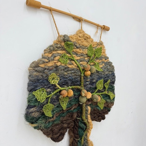 Image 1 of Wandteppich in Form eines Baumes, 1970er Jahre
