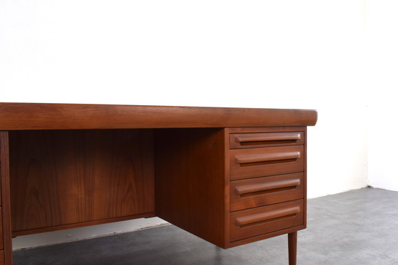 Image 1 of Danish Teak Freestanding Desk by Ib Kofod-Larsen for Faarup Møbelfabrik, 1960s