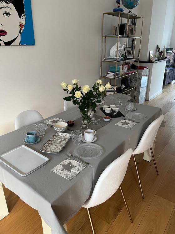 Image 1 of Westwing Carl dining table – marble effect – 180x90 – modern design”