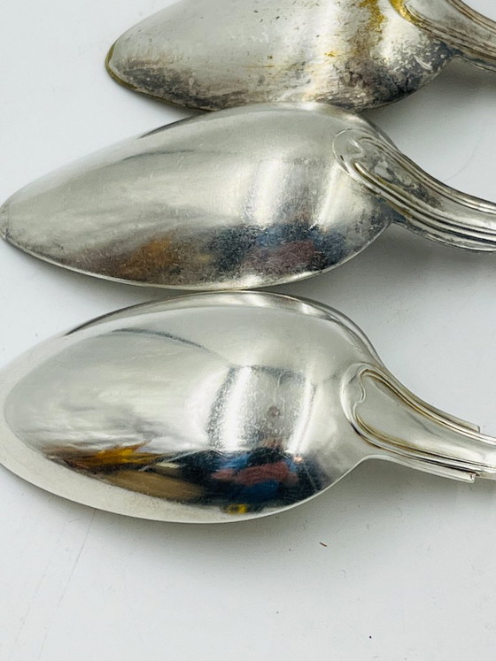 Lot of 6 Silver-Plated Soup Spoons Wiskemann – Cutlery Sets, Metal (photo 14 of 15)