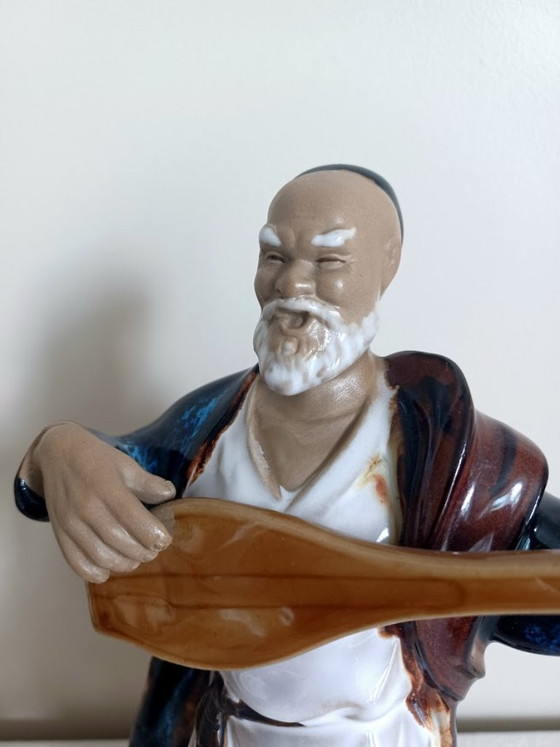 Image 1 of Vintage Shiwan Art Pottery - Trio Chinese Mudmen / Geglazuurde keramiek ('70-'80)