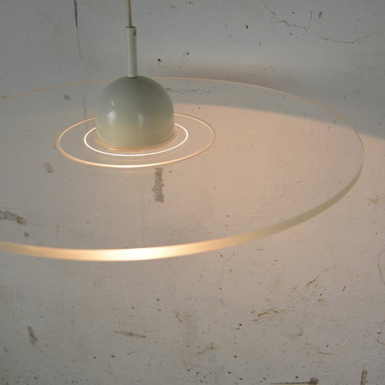 Image 1 of 1x plexiglass saucer pendant light