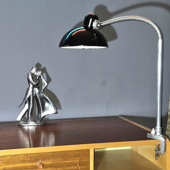 Image 1 of Unique Vintage Clam Lamp Original Kaiser idell 30s 40s