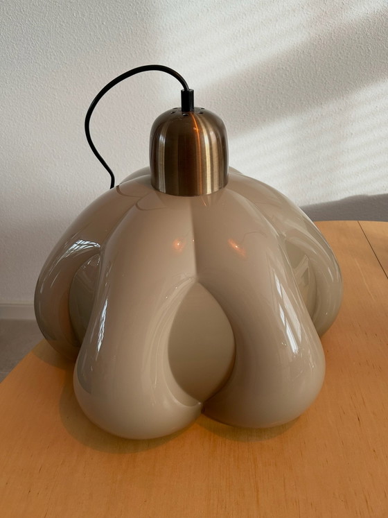 Herda Space Age Blumen-Pilz Pendelleuchte, Pendelleuchten, Metall, Kunststoff, Taupe (Foto 6 von 7)